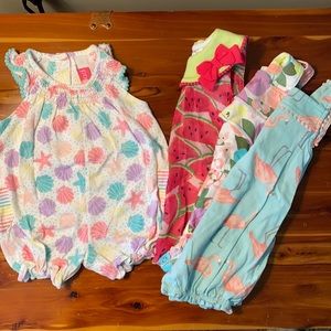 Girls 6Month 5 Piece Romper Bundle